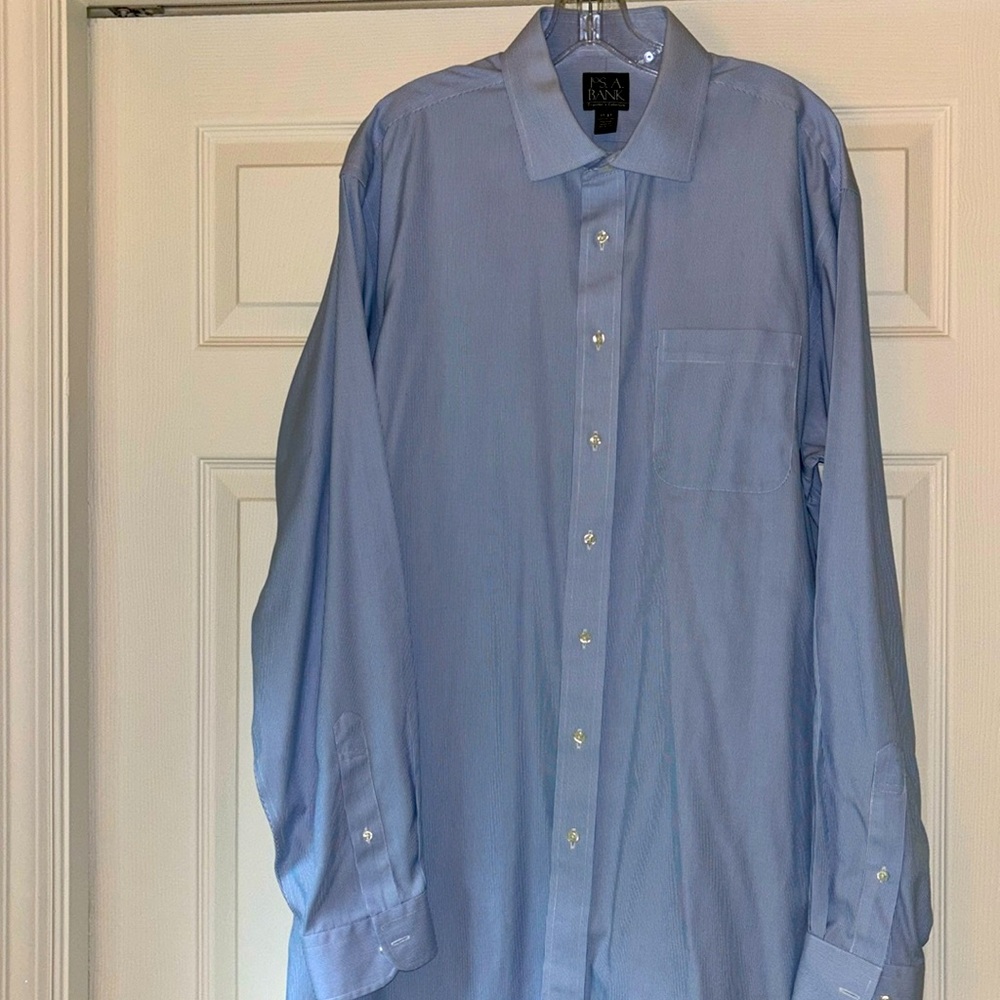 Jos.A.Bank blue pinstripe dress shirt.